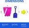 4E's Novelty 12 Sets Beach Toys - Includes 12 Sand Buckets, 12 Shovels, 24 Sand Molds for Kids - Small 5.75" Beach Buckets Bulk for Summer Party Favors, End of Year Student Gifts Toys